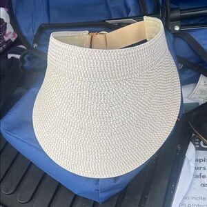 Elegant Cream Visor Hat